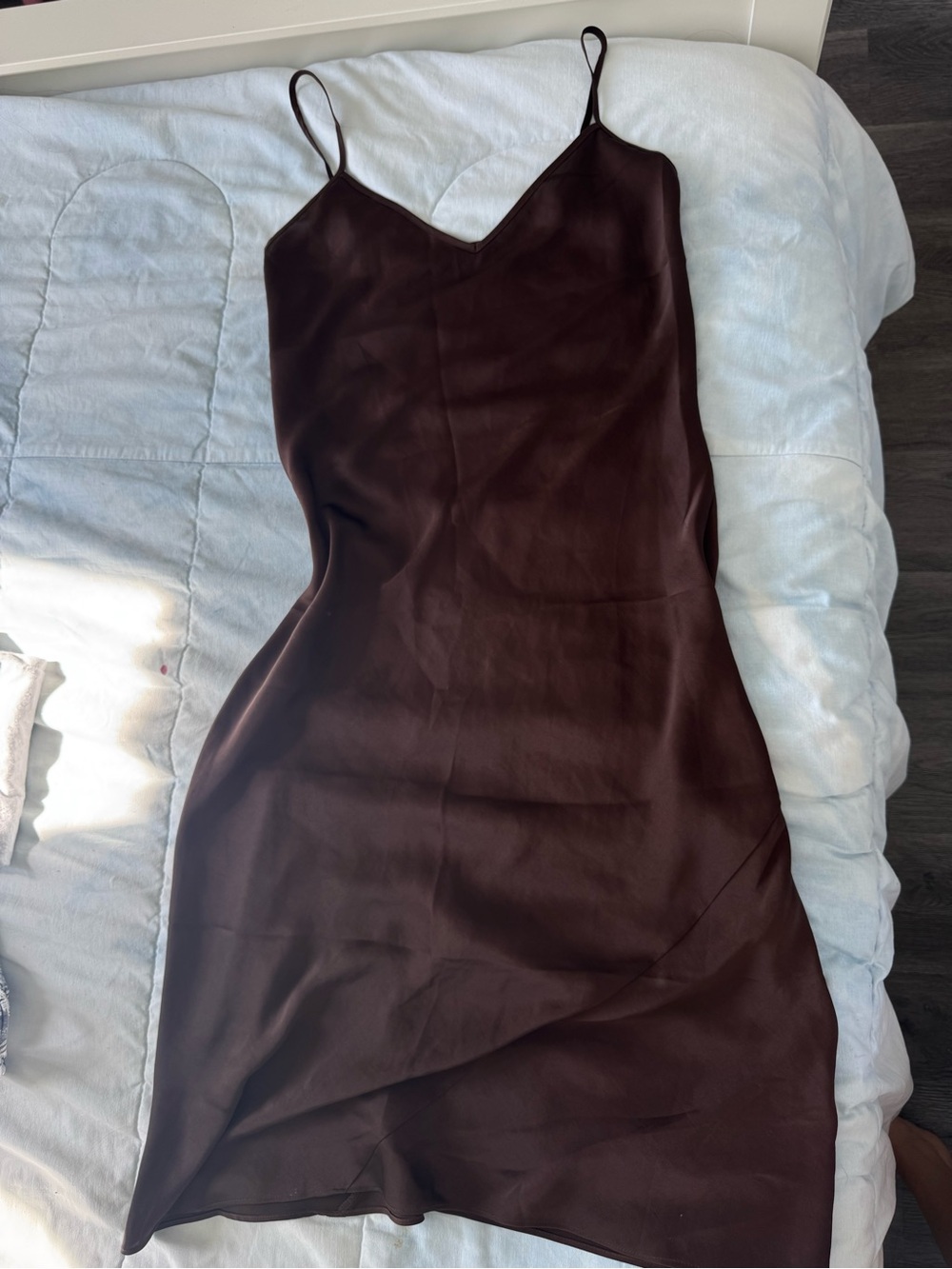 Aritzia wilfred slip dress brown xs